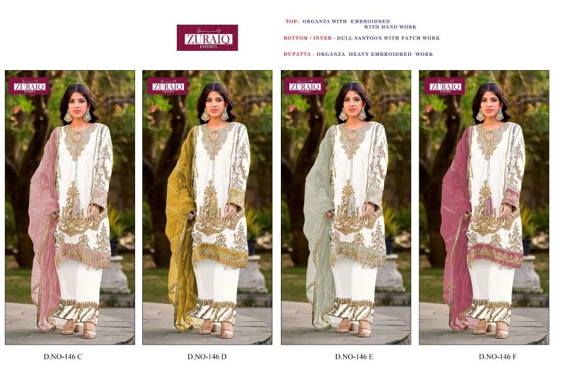 Zuraiq 146 ABCDEF Catalog new ladies pakistani suit photo