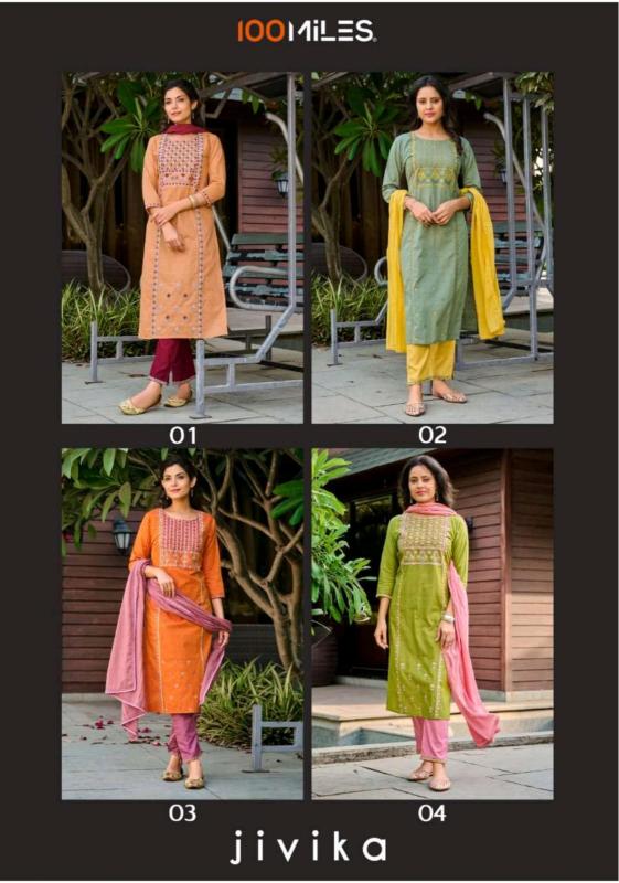 100 Miles Jivika Catalog indian fashion kurti