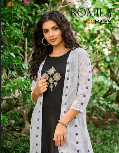 100 Miles Romila catalog jaipuri kurti manufacturer in jaipur