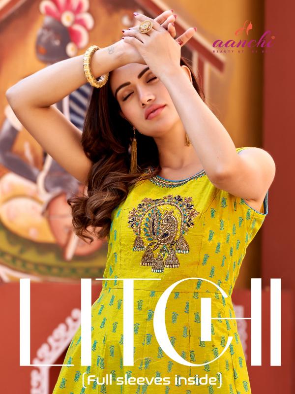 Aanchi Litchi catalog anarkali kurti online india 