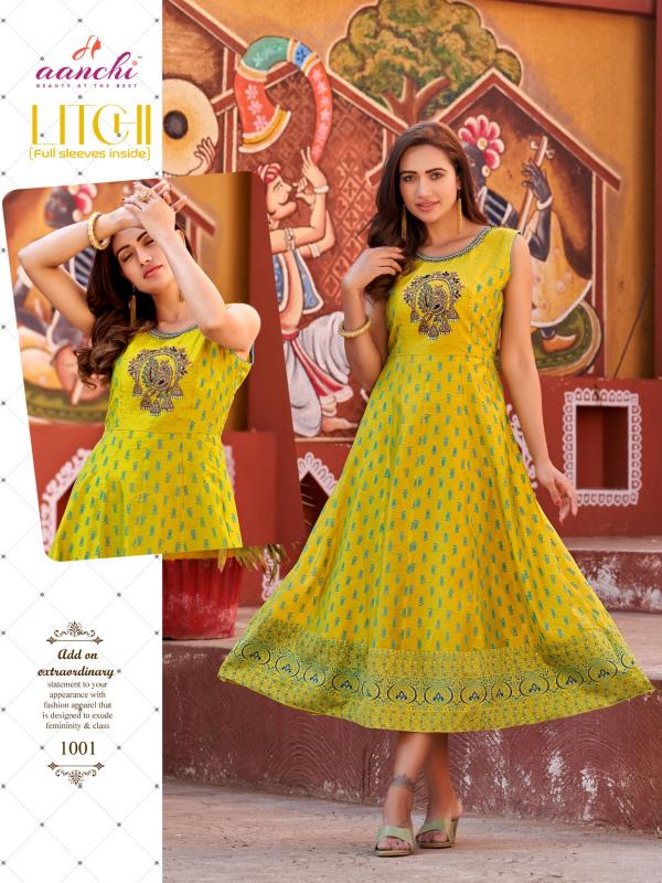 Aanchi Litchi catalog anarkali kurti online india 