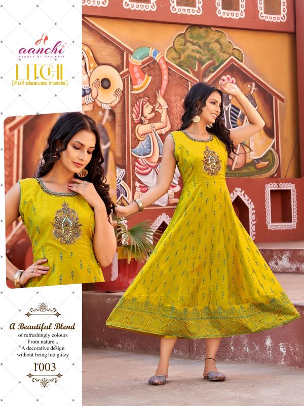 Aanchi Litchi catalog anarkali kurti online india 