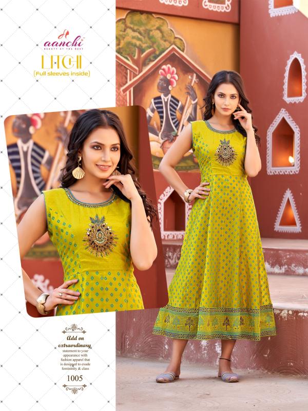 Aanchi Litchi catalog anarkali kurti online india 