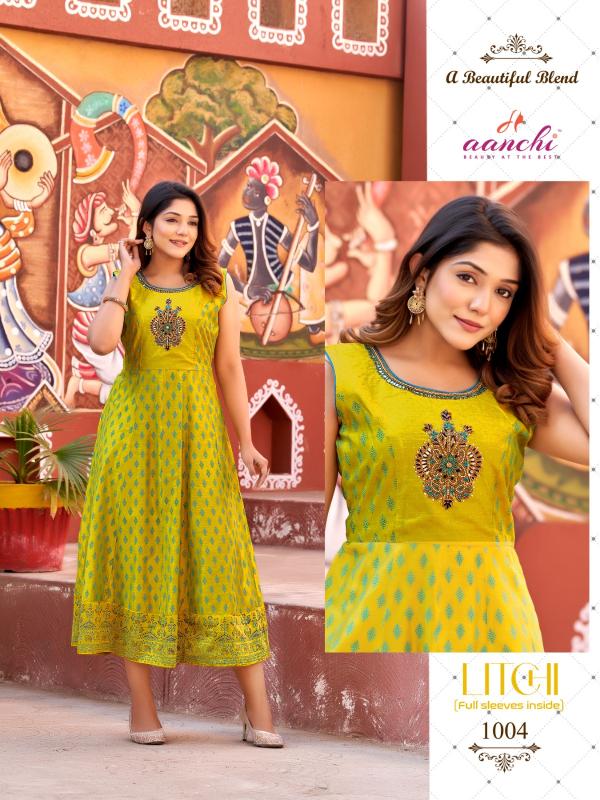 Aanchi Litchi catalog anarkali kurti online india 
