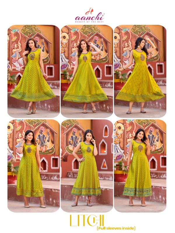 Aanchi Litchi catalog anarkali kurti online india 