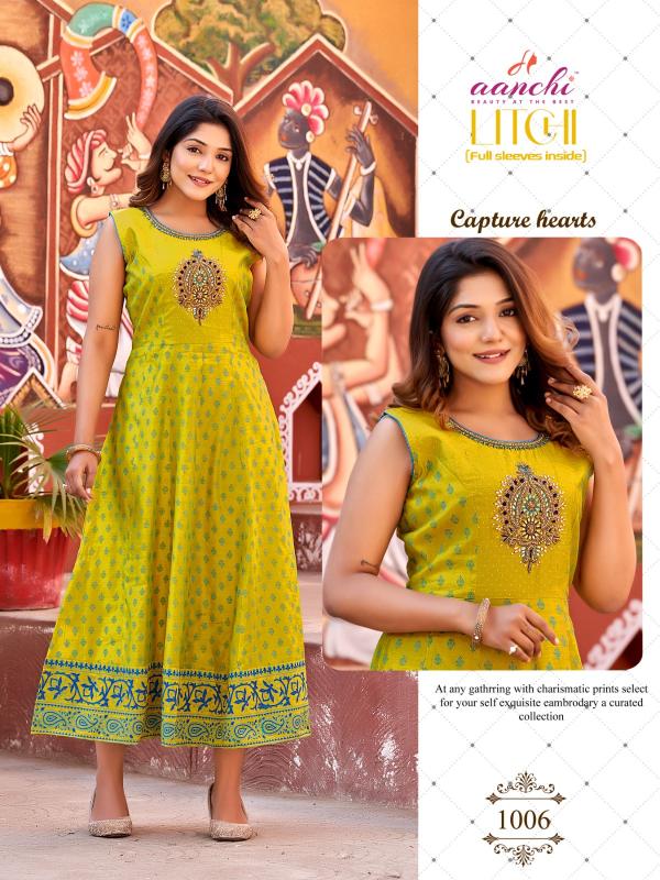 Aanchi Litchi catalog anarkali kurti online india 