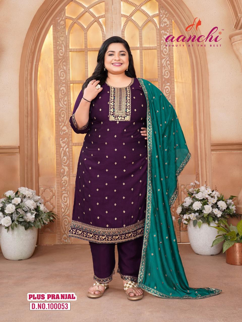 Aanchi Plus Pranjal catalog indian kurti plus size