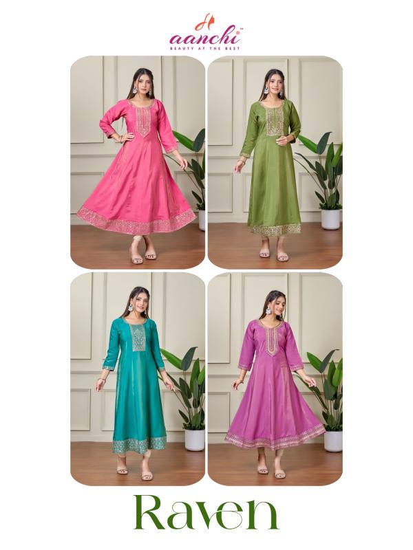Aanchi Raven Catalog indian kurtis online shopping