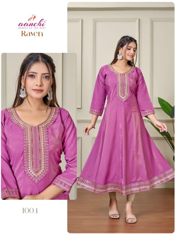 Aanchi Raven Catalog indian kurtis online shopping