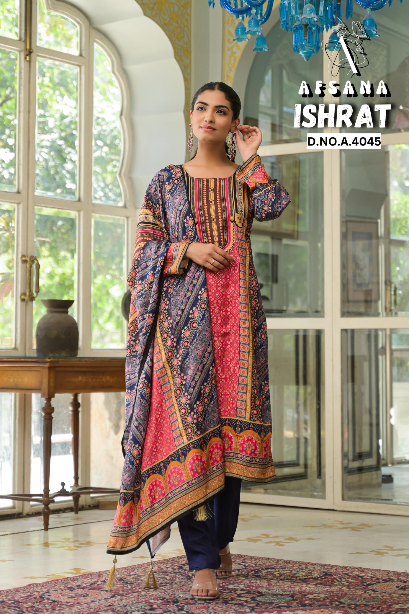 Afsana Ishrat catalog pakistani pathan suit photo
