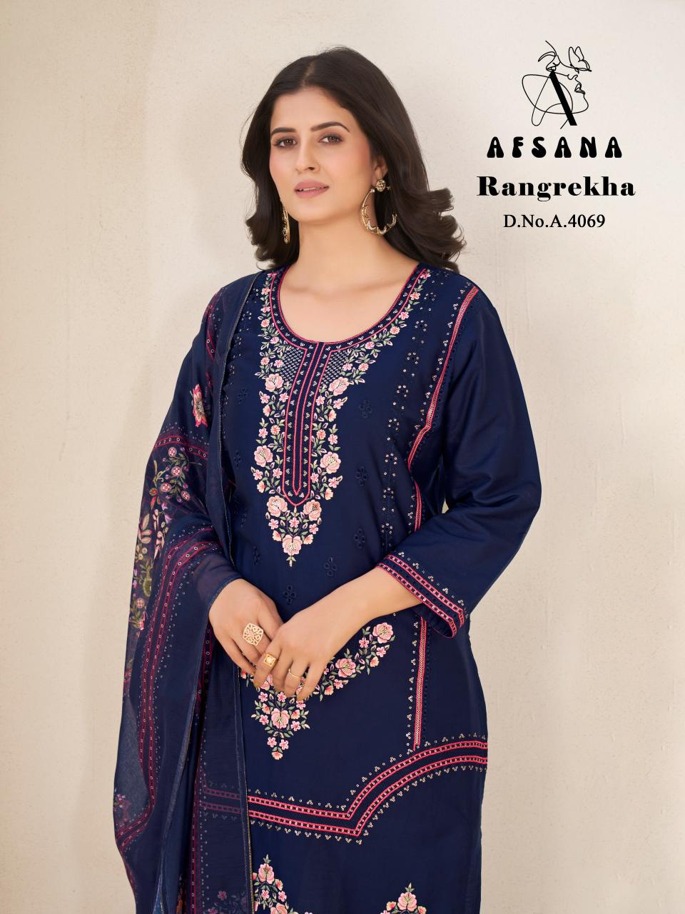 Afsana Rangrekha catalog pakistani stitched suits wholesale