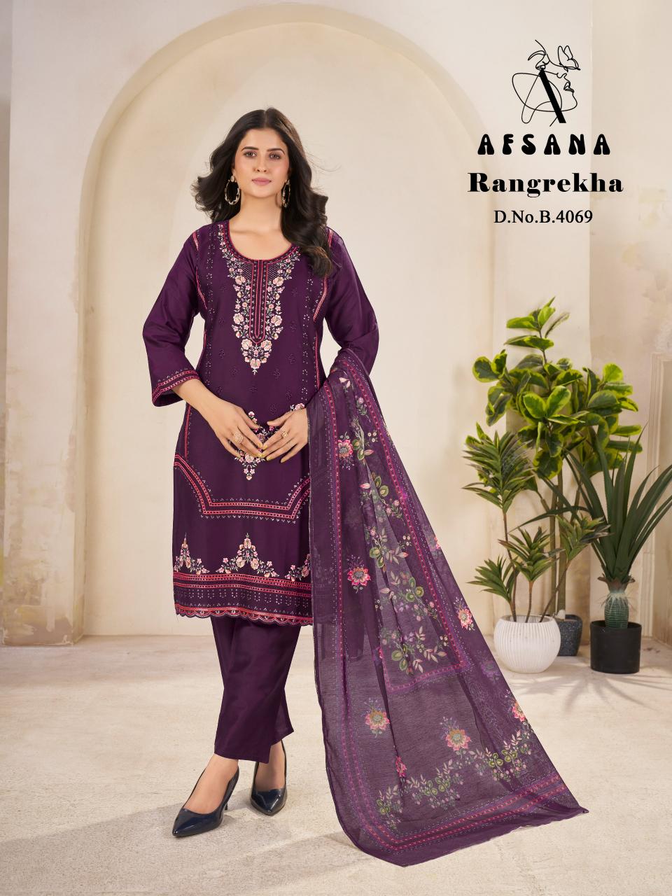Afsana Rangrekha catalog pakistani stitched suits wholesale
