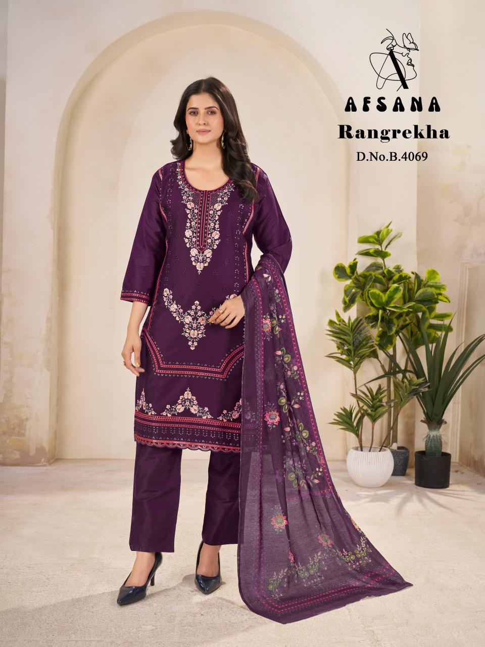Afsana Rangrekha catalog pakistani stitched suits wholesale
