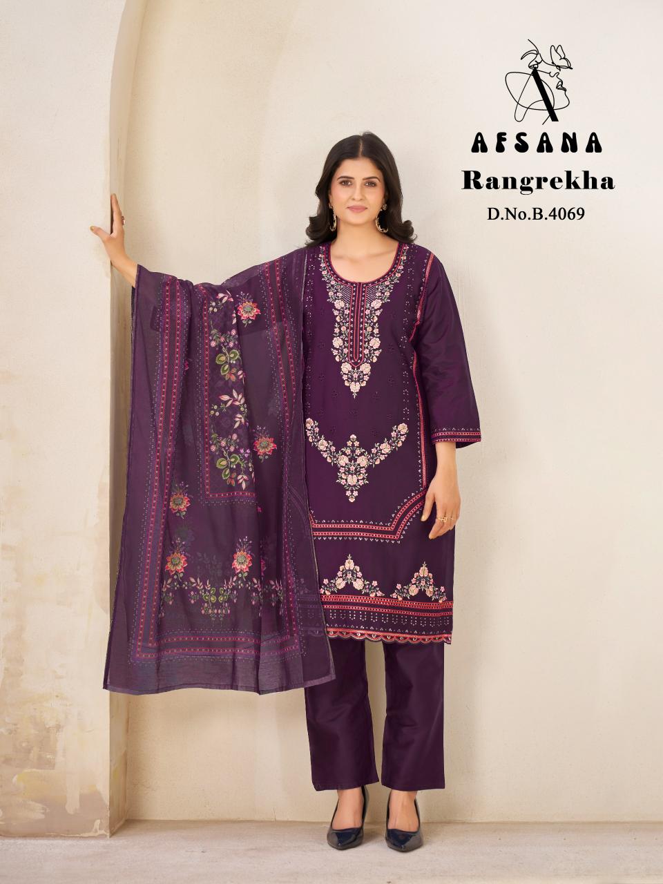 Afsana Rangrekha catalog pakistani stitched suits wholesale