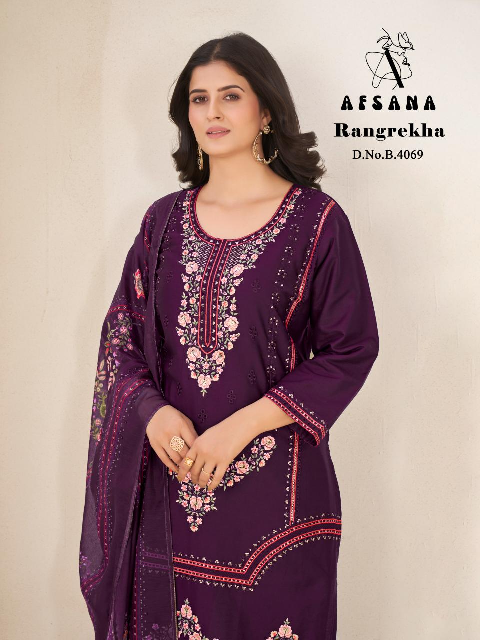 Afsana Rangrekha catalog pakistani stitched suits wholesale