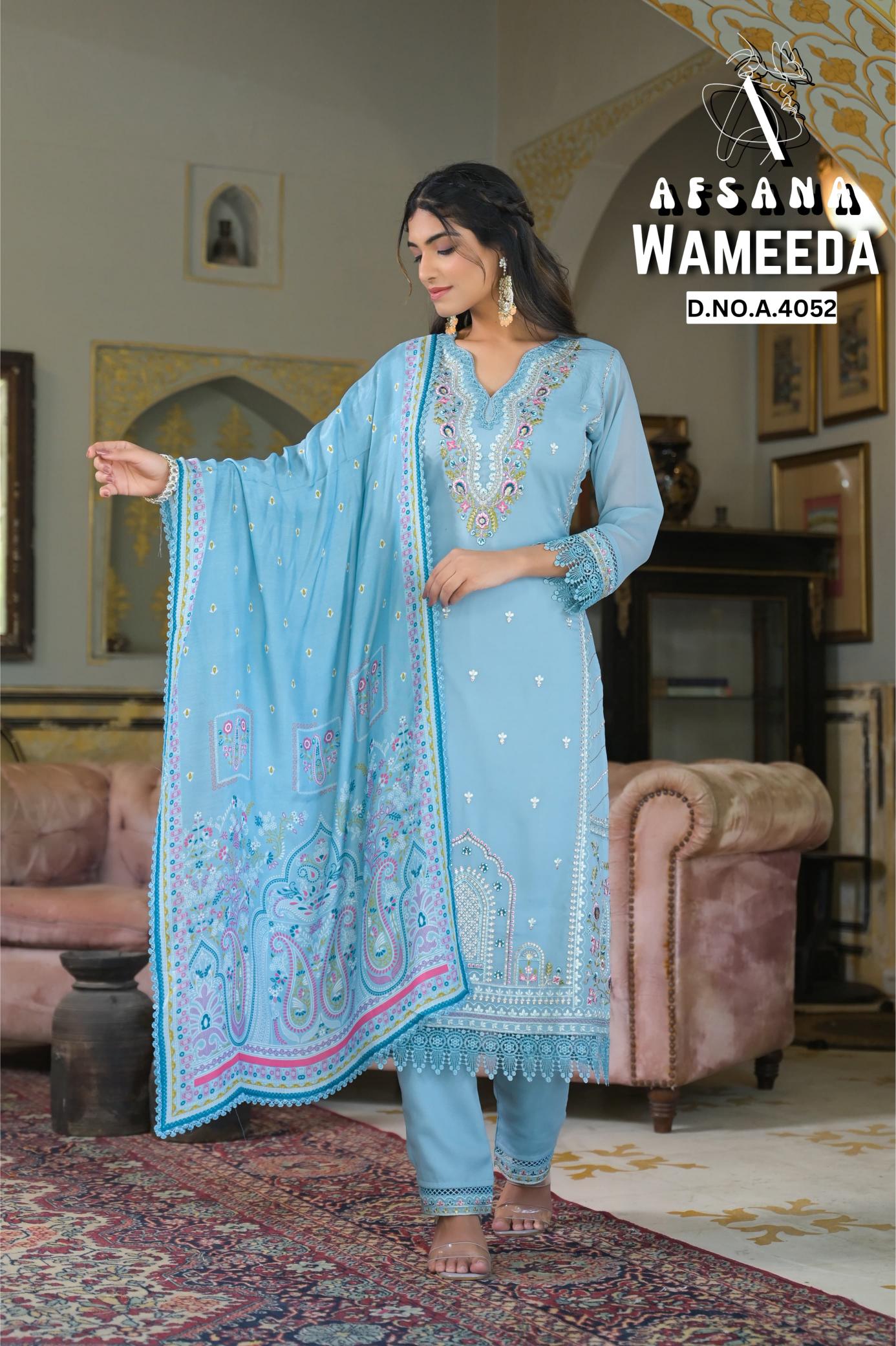 Afsana Wameeda catalog best pakistani suits shops near me