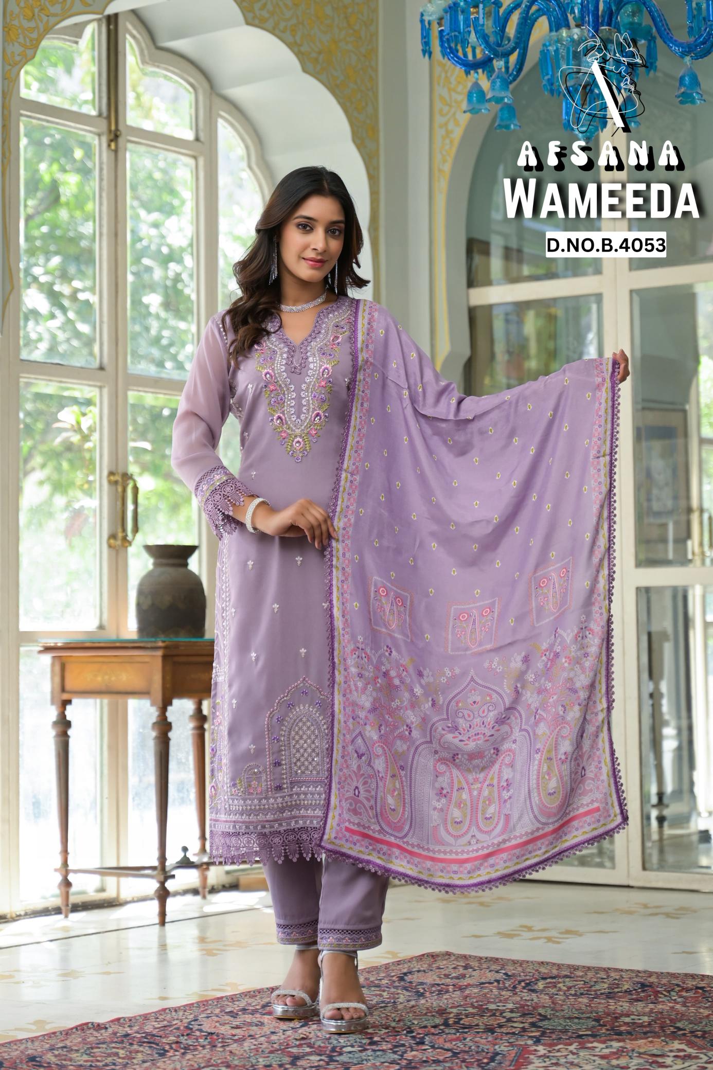 Afsana Wameeda catalog best pakistani suits shops near me