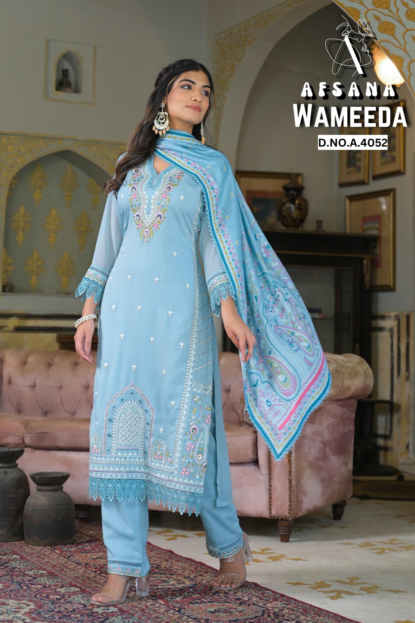 Afsana Wameeda catalog best pakistani suits shops near me