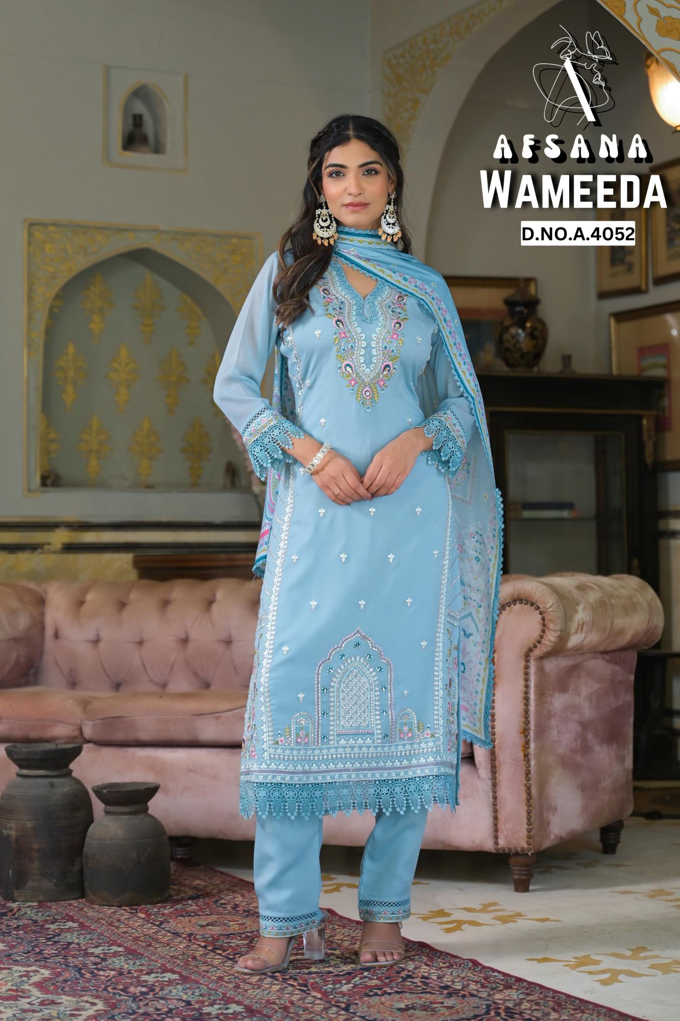 Afsana Wameeda catalog best pakistani suits shops near me
