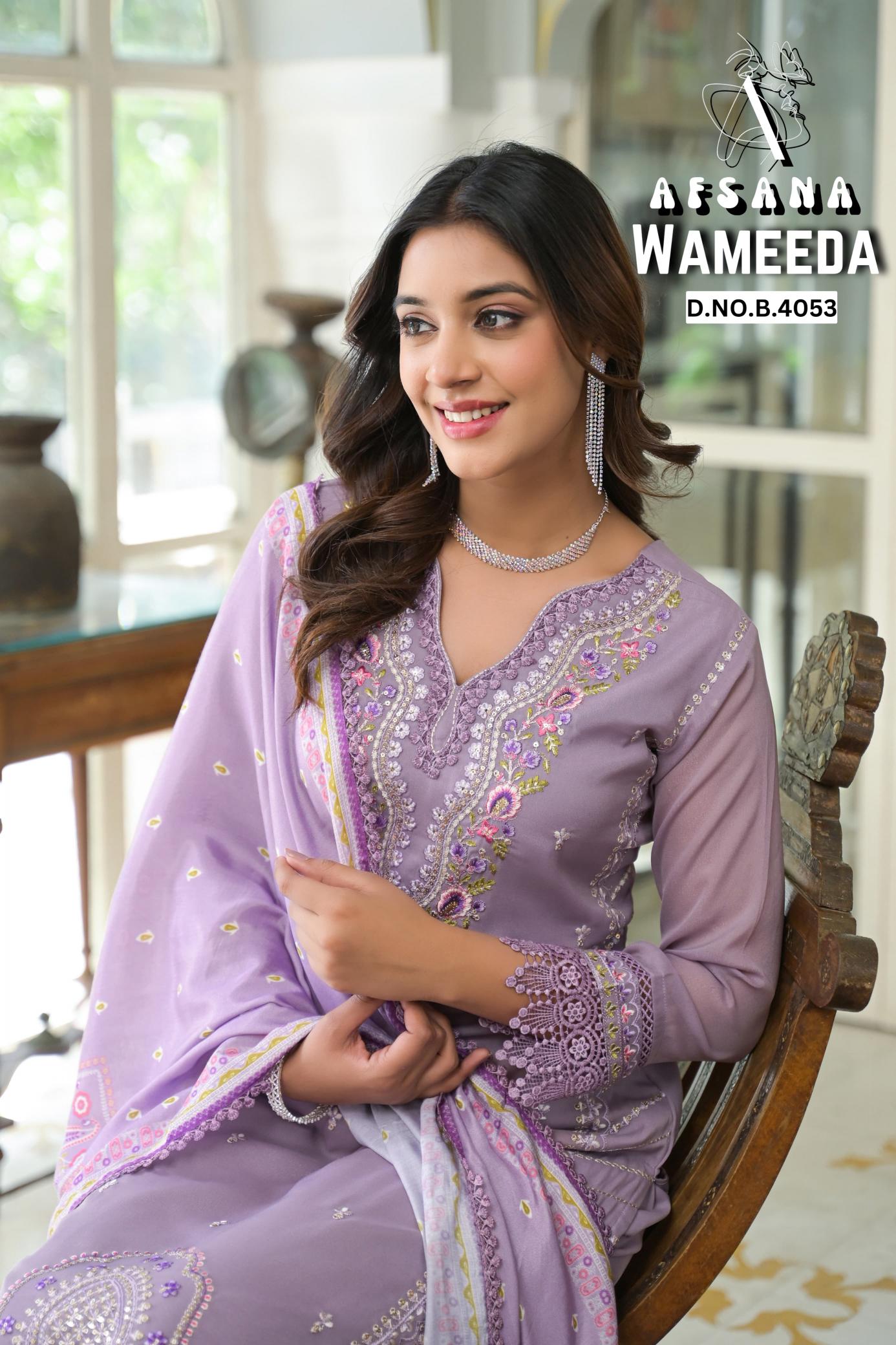 Afsana Wameeda catalog best pakistani suits shops near me