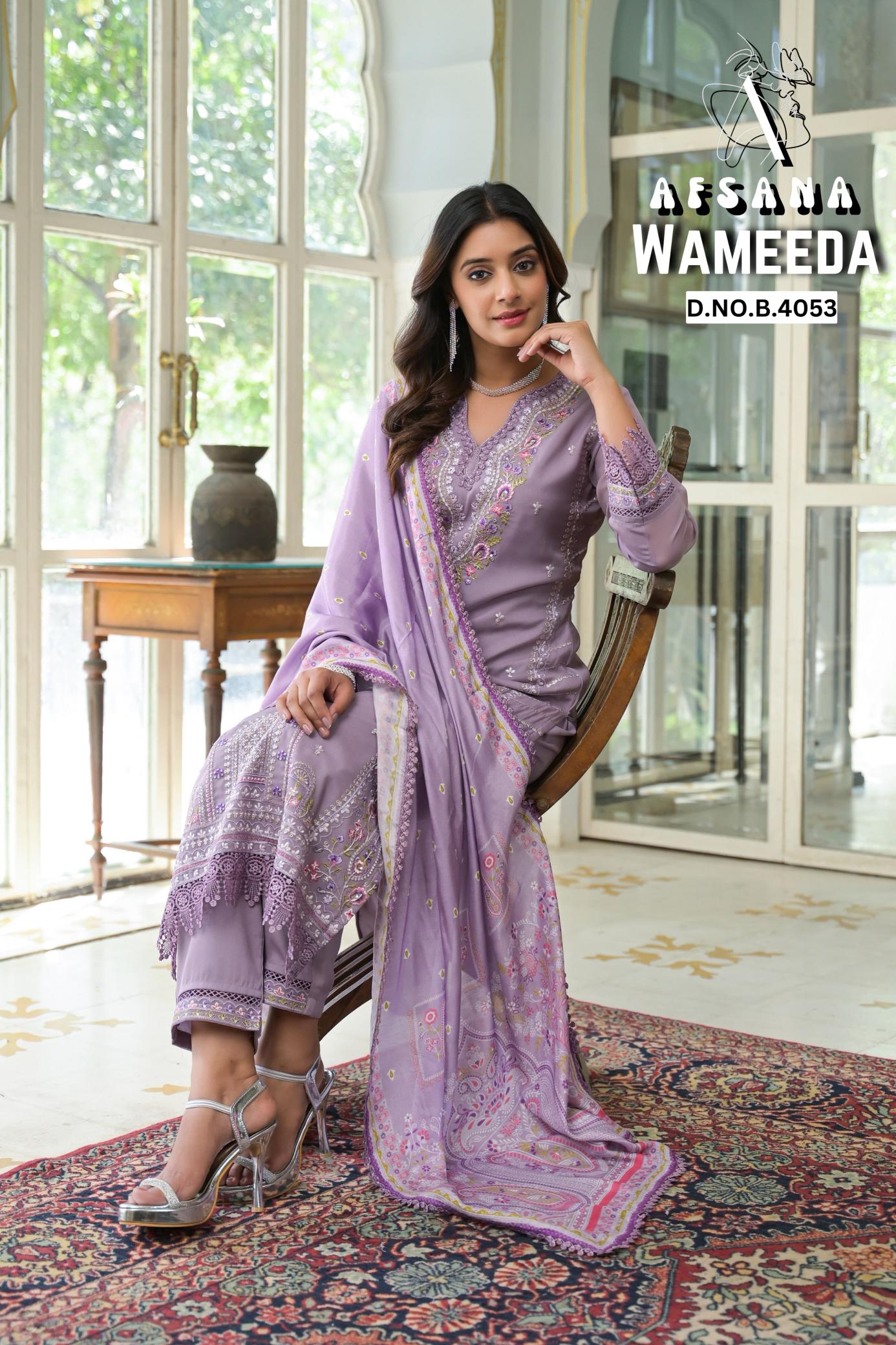 Afsana Wameeda catalog best pakistani suits shops near me