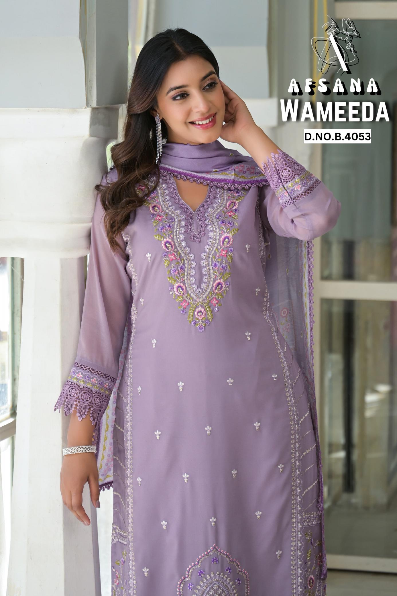 Afsana Wameeda catalog best pakistani suits shops near me