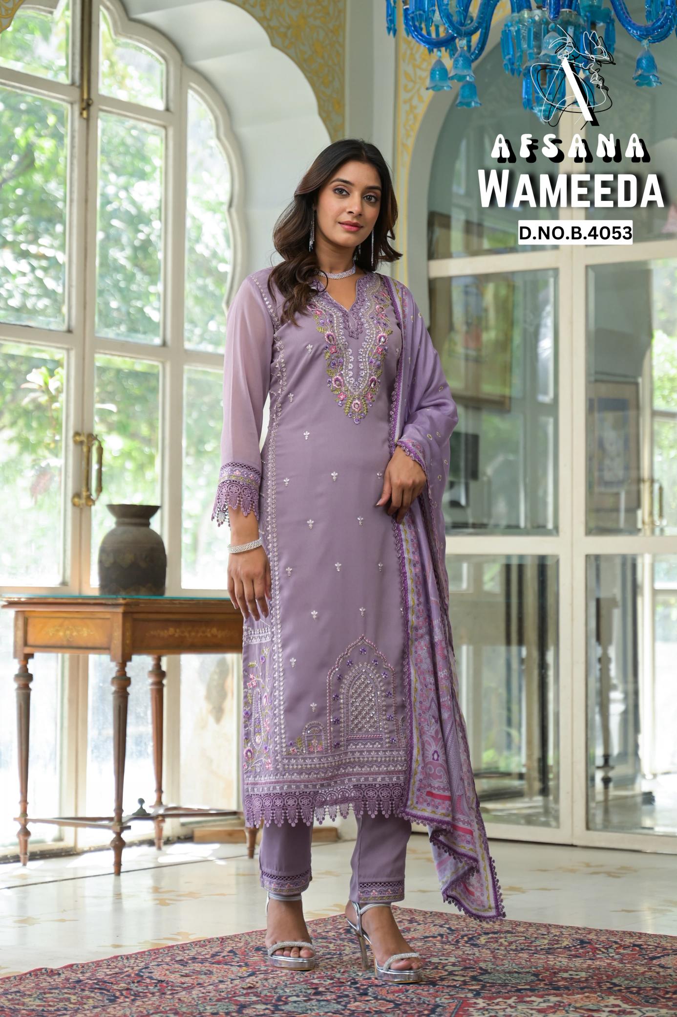 Afsana Wameeda catalog best pakistani suits shops near me