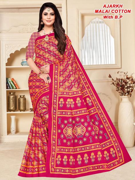 Ajrakh – Cotton Saree - Wholesale Catalog