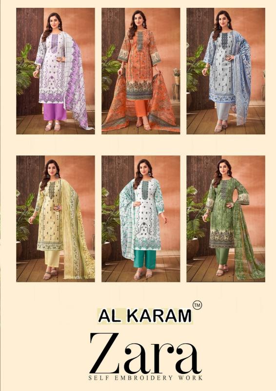 Al-Karam Zara Vol-2 – Pakistani Karachi Kurti Pant With Dupatta - Wholesale Catalog