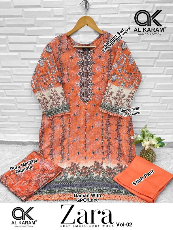 Al-Karam Zara Vol-2 – Pakistani Karachi Kurti Pant With Dupatta - Wholesale Catalog