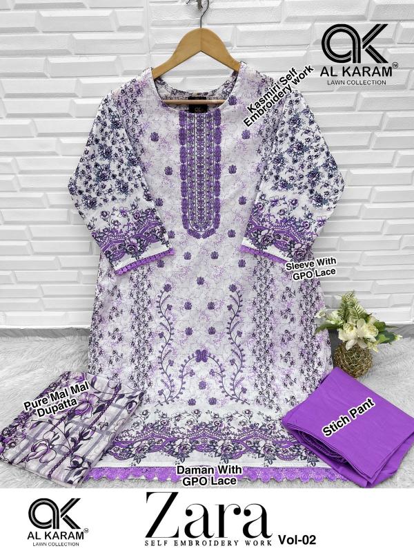 Al-Karam Zara Vol-2 – Pakistani Karachi Kurti Pant With Dupatta - Wholesale Catalog