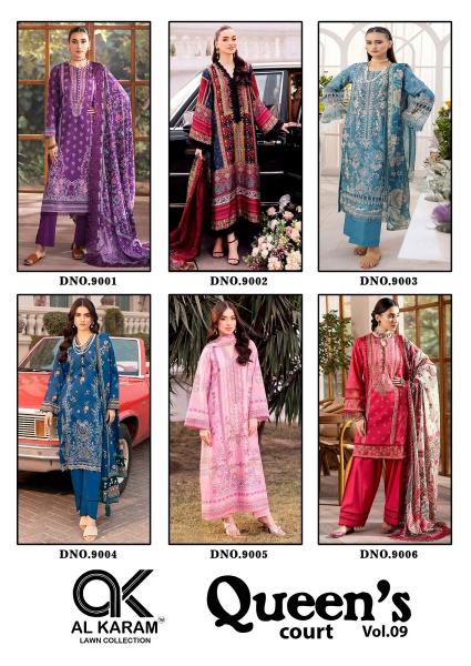 Alkaram Queens Court Vol-9 – Dress Material - Wholesale Catalog