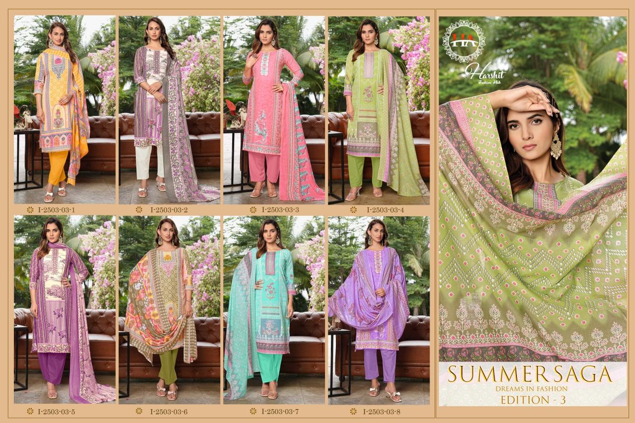 Alok Harshit Summer Saga Vol 3 Catalog online dress material purchase link wholesale