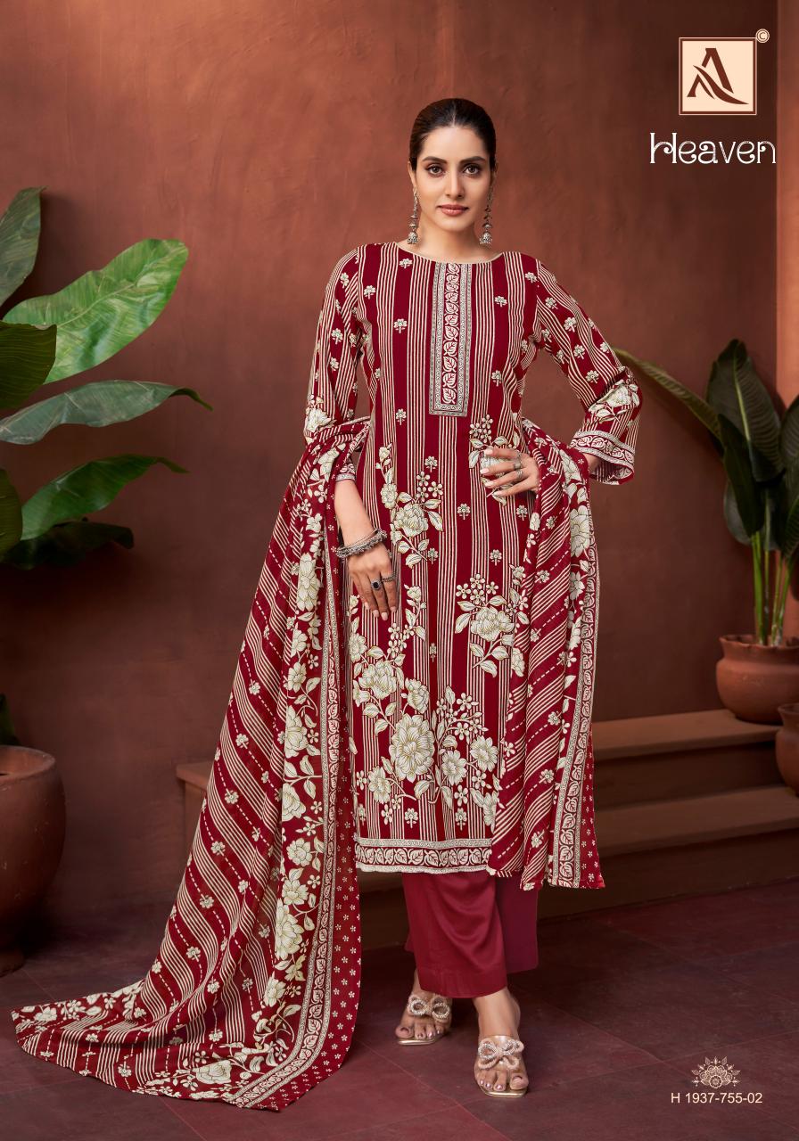 Alok Heaven catalog wholesale cotton dress materials in hyderabad