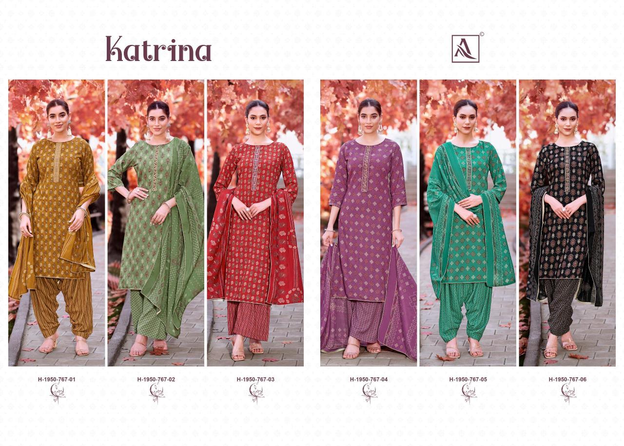 Alok Katrina catalog buy dress material in wholesale