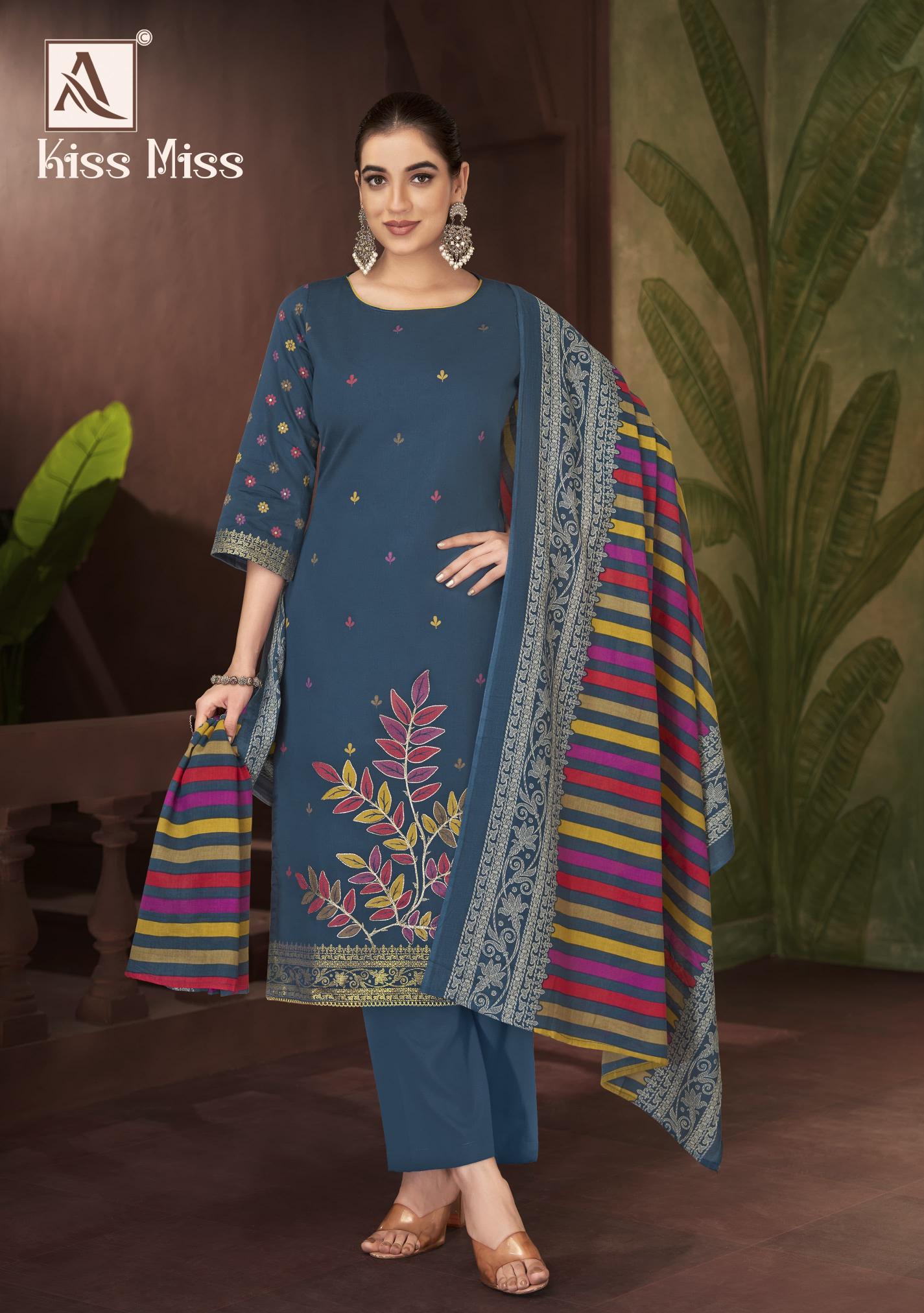 Alok Kiss Miss catalog surat dress material for sale
