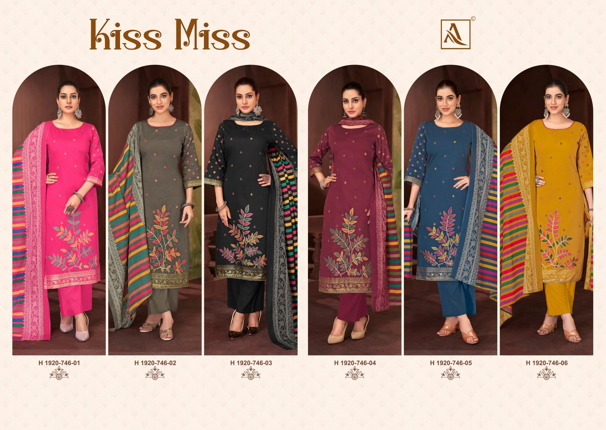 Alok Kiss Miss catalog surat dress material for sale