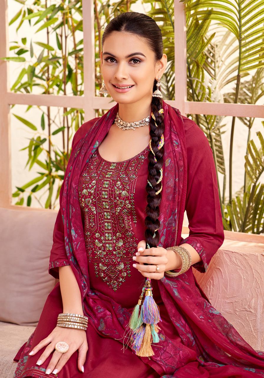 Alok Nusrat E Patiyala Vol 21 Catalog wholesale dealer of dress material in surat