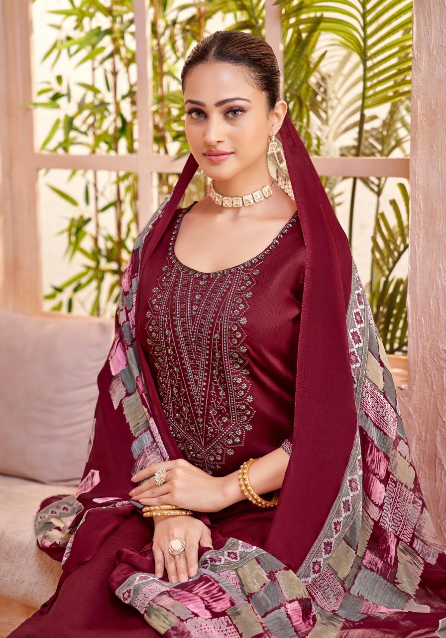 Alok Nusrat E Patiyala Vol 21 Catalog wholesale dealer of dress material in surat