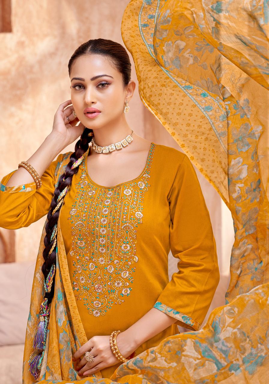 Alok Nusrat E Patiyala Vol 21 Catalog wholesale dealer of dress material in surat