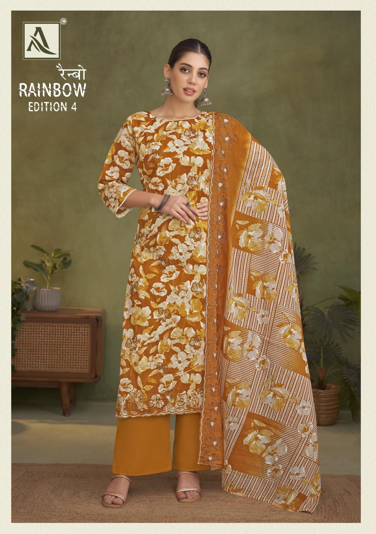 Alok Rainbow vol 4 catalog cotton dress materials wholesale
