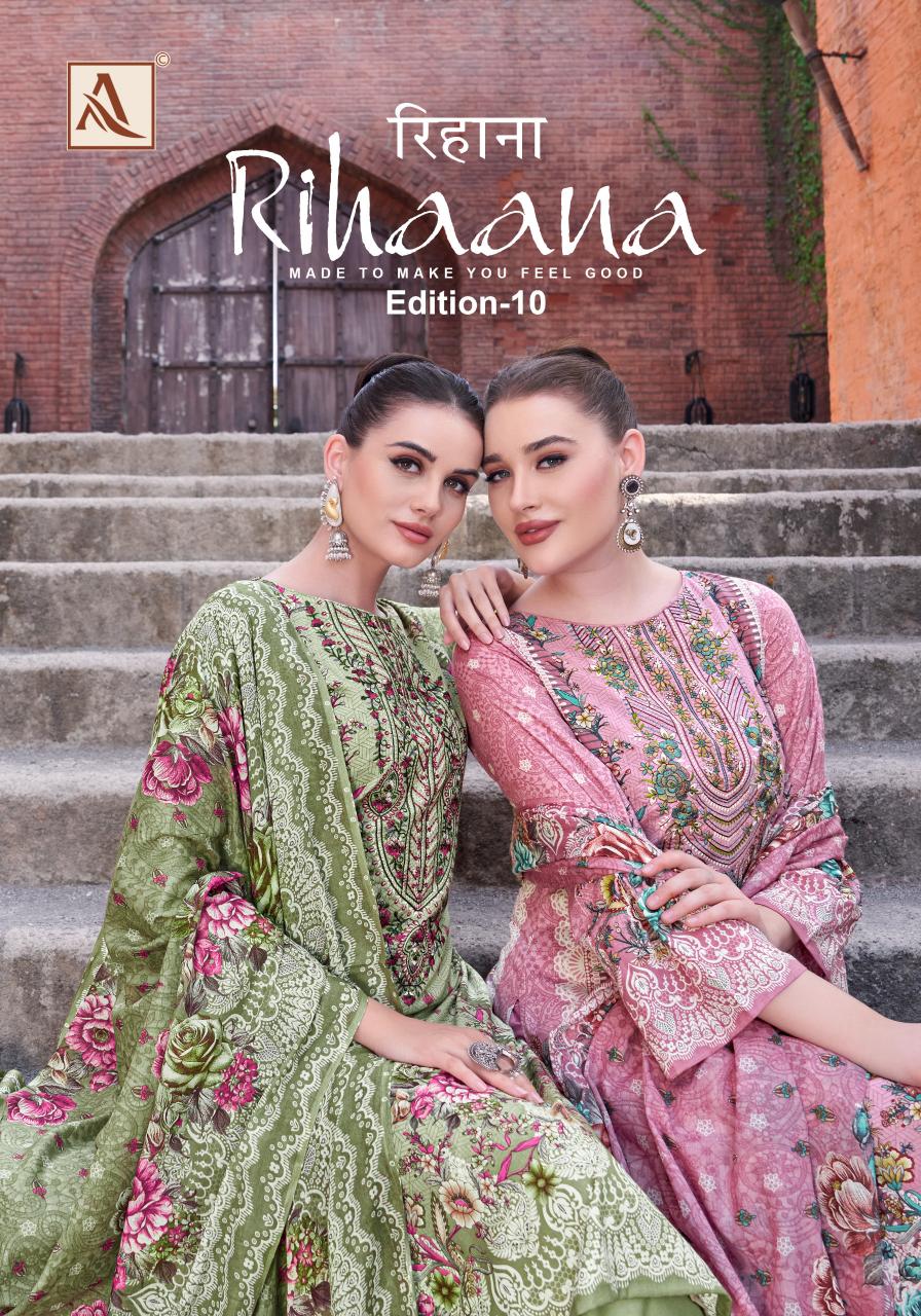 Alok Rihaana Vol 10 catalog latest dress material in surat