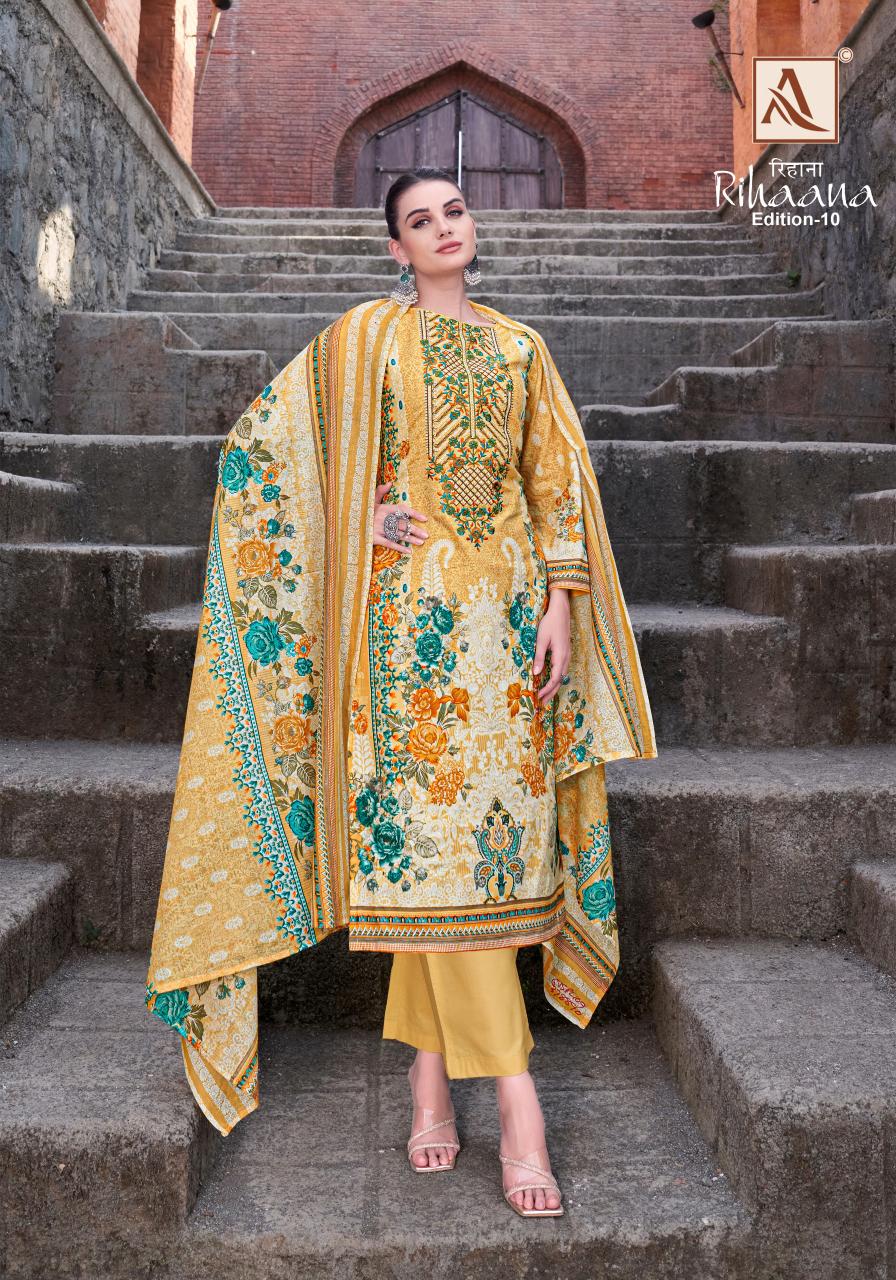 Alok Rihaana Vol 10 catalog latest dress material in surat