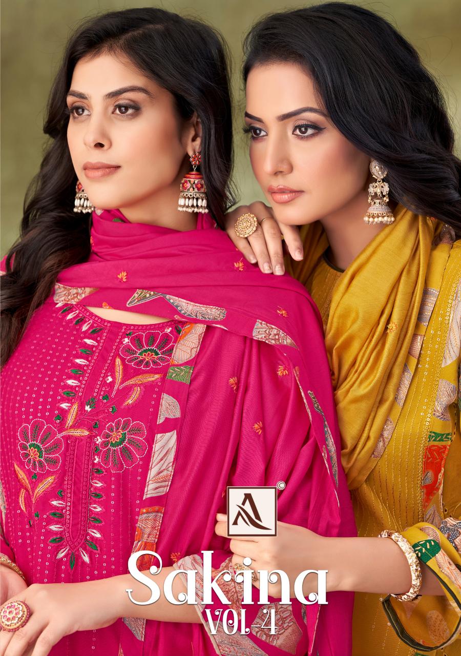 Alok Sakina Vol 4 Catalog ladies dress material manufacturer in surat