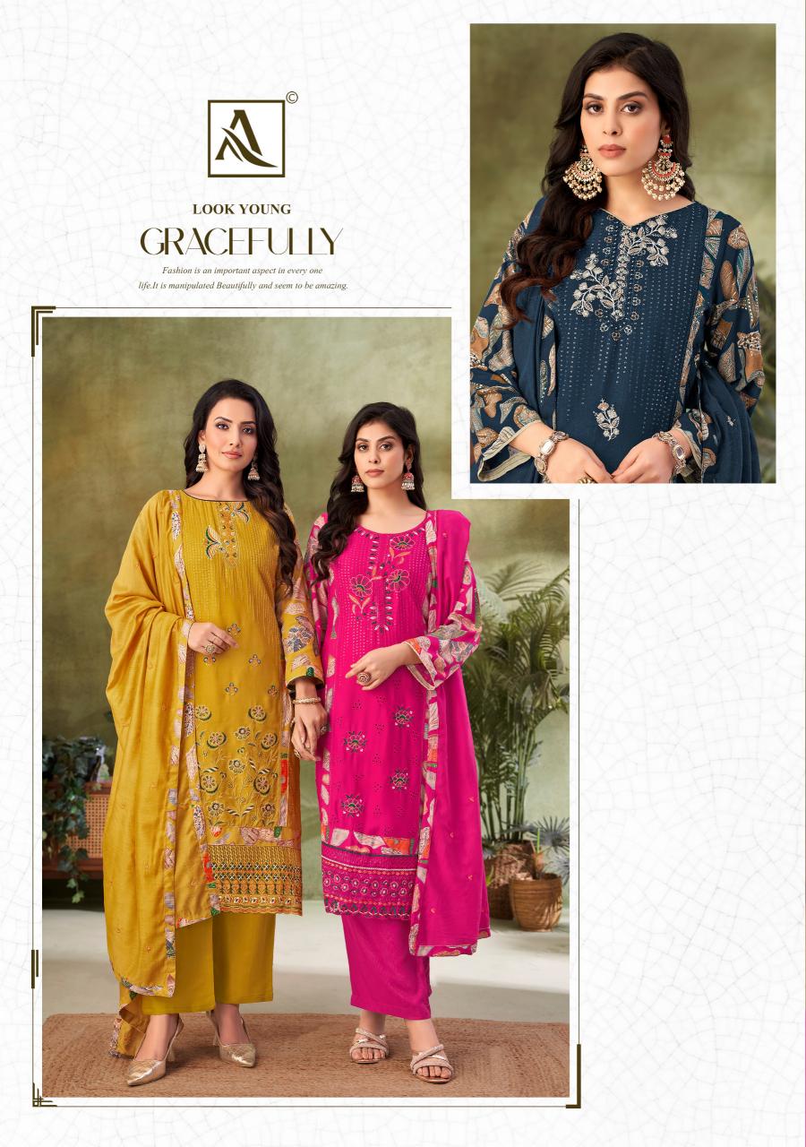 Alok Sakina Vol 4 Catalog ladies dress material manufacturer in surat