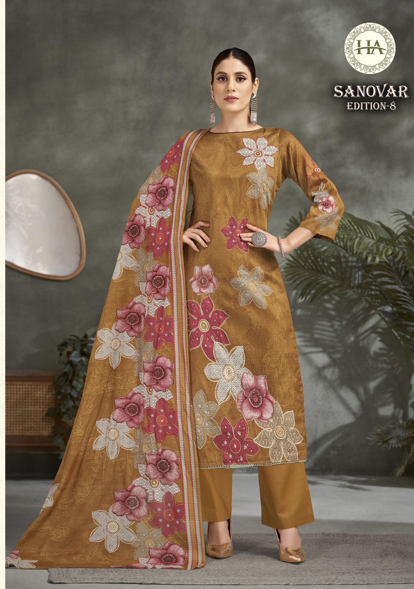 Alok Sanovar Vol 8 catalog dress material wholesale market in chandigarh