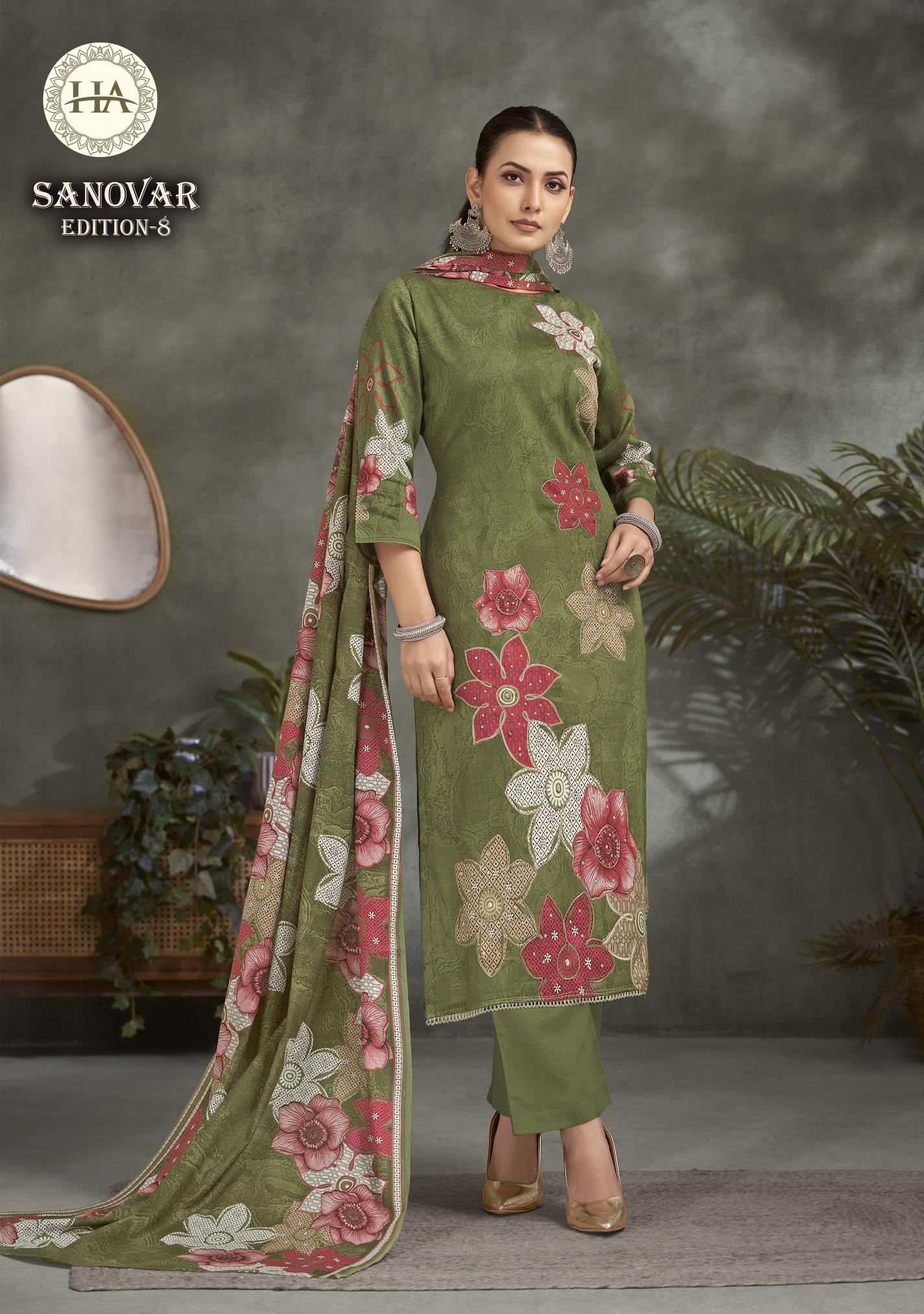 Alok Sanovar Vol 8 catalog dress material wholesale market in chandigarh