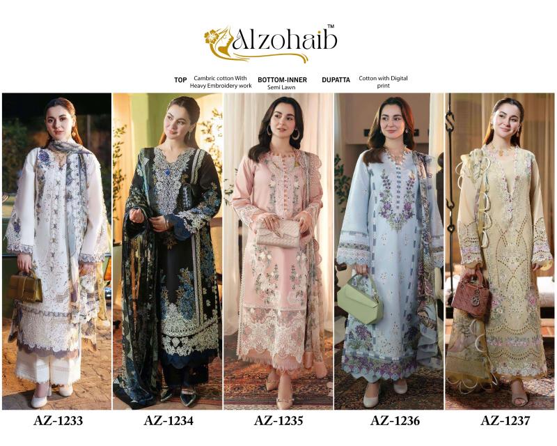Alzohaib Az 1233 To 1237 Chiffon Dupatta actress dress up salwar suit pakistani