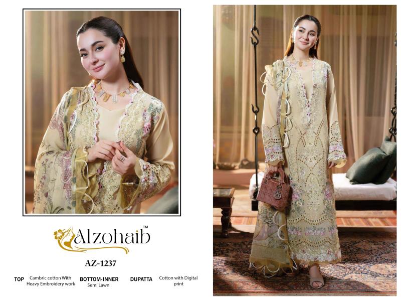 Alzohaib Az 1233 To 1237 Cotton Dupatta pakistani ladies suits online