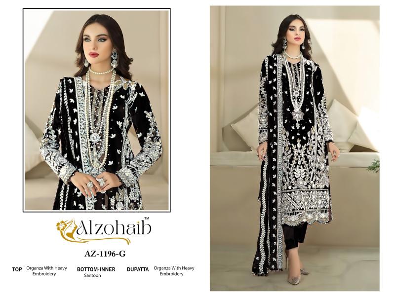 Alzohaib Az Aafa 1196 Catalog pakistani straight suit with price